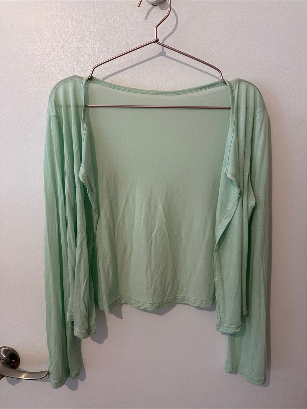 Light Green Mint Women's Lightweight Lyocell Cardigan